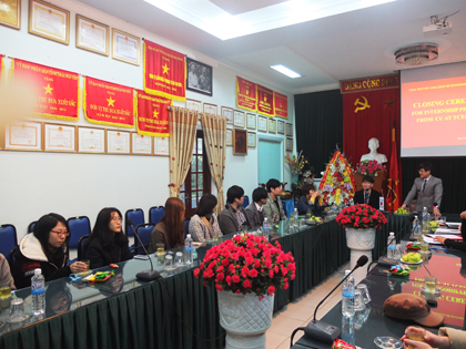 Trường CĐ Kinh tế-Tài chính Thái Nguyên tổ chức buổi tổng kết đợt thực tập của các thực tập sinh đại học Catholic Daegu – Hàn Quốc. 